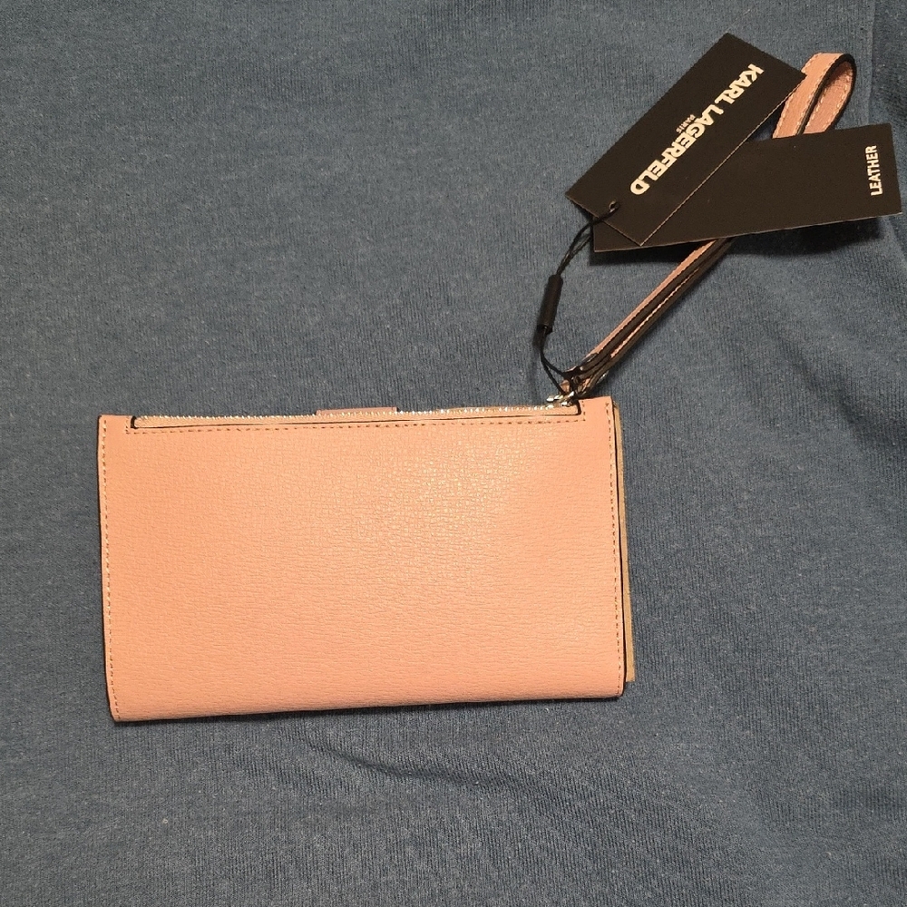 Karl Lagerfeld Pink Leather Women's Wallet - Picture 2 of 6
